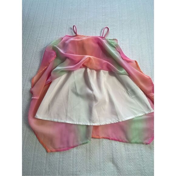 H&M Girl’s 2T Asymmetric Chiffon Strappy MIDI Dress - Picture 7 of 10